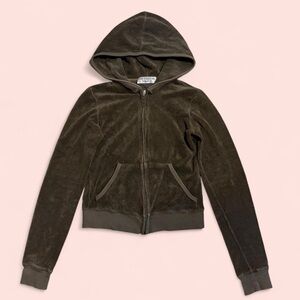 90’s Vintage Juicy Couture Original line terry cloth white tag era hoodie